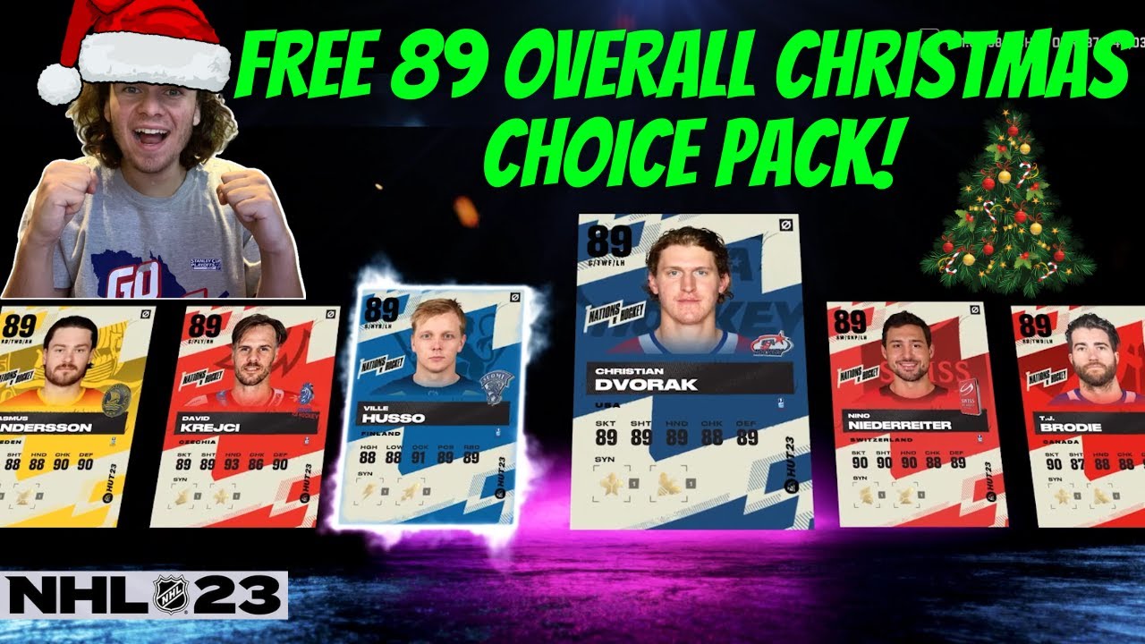 NHL 23 HUT FREE 89 OVERALL CHRISTMAS CHOICE PACK OPENING! *WHO SHOULD YOU CHOOSE?*