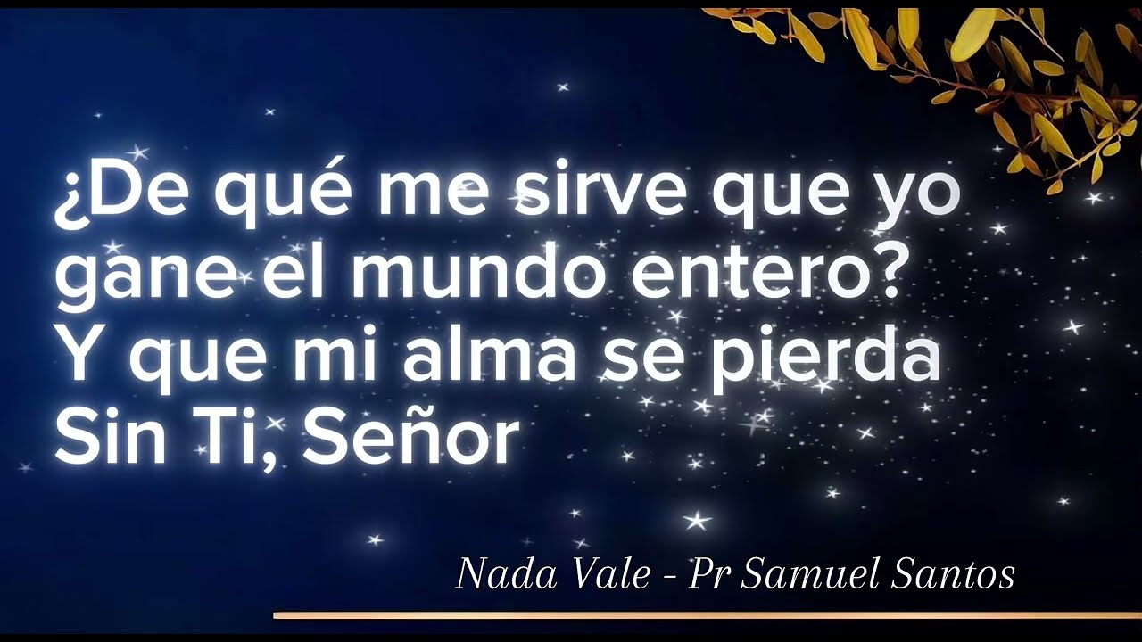 Nada Vale ( Tudo é Perda ) - Samuel Santos 