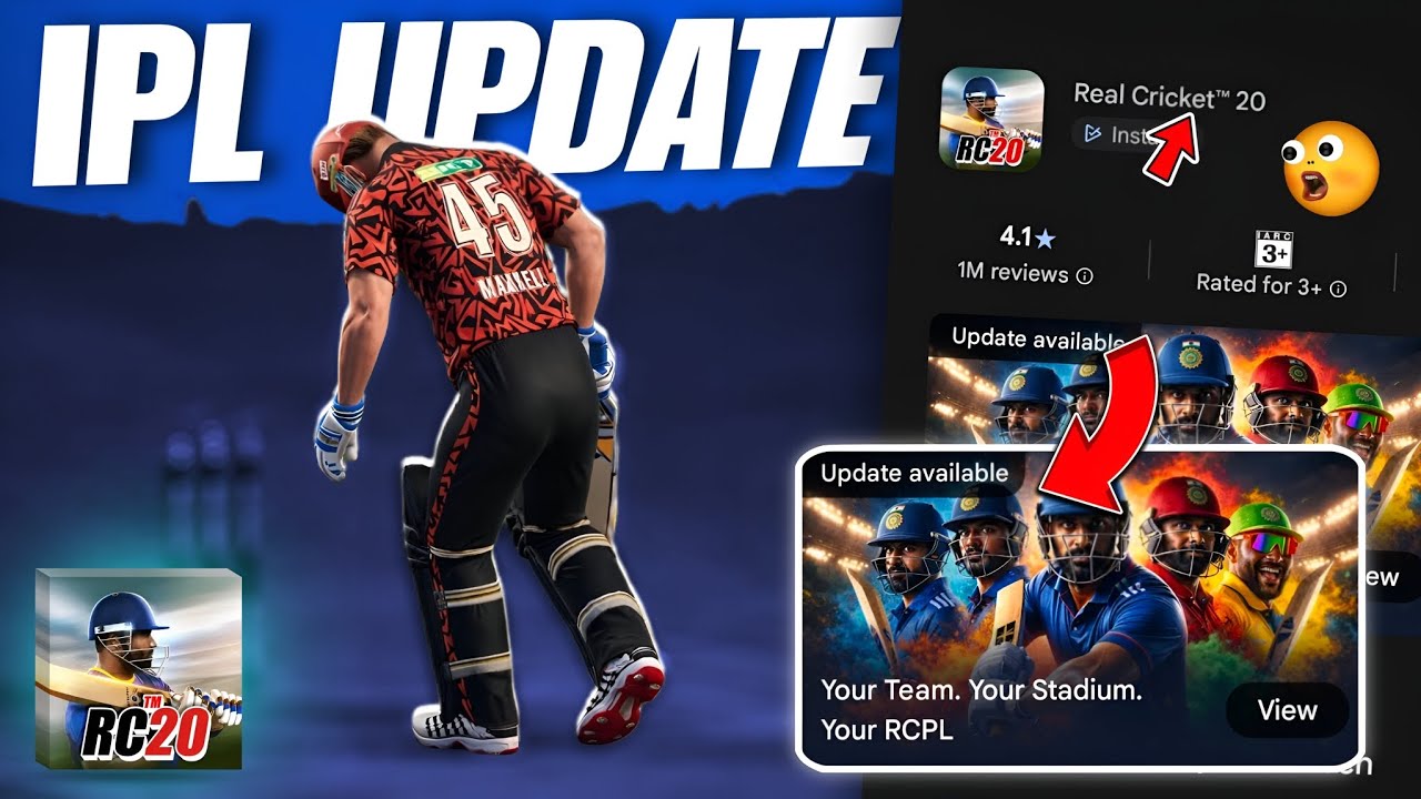 😱Real Cricket 20 New Update On Play Store | RCPL 26 & Auction Update | RC20