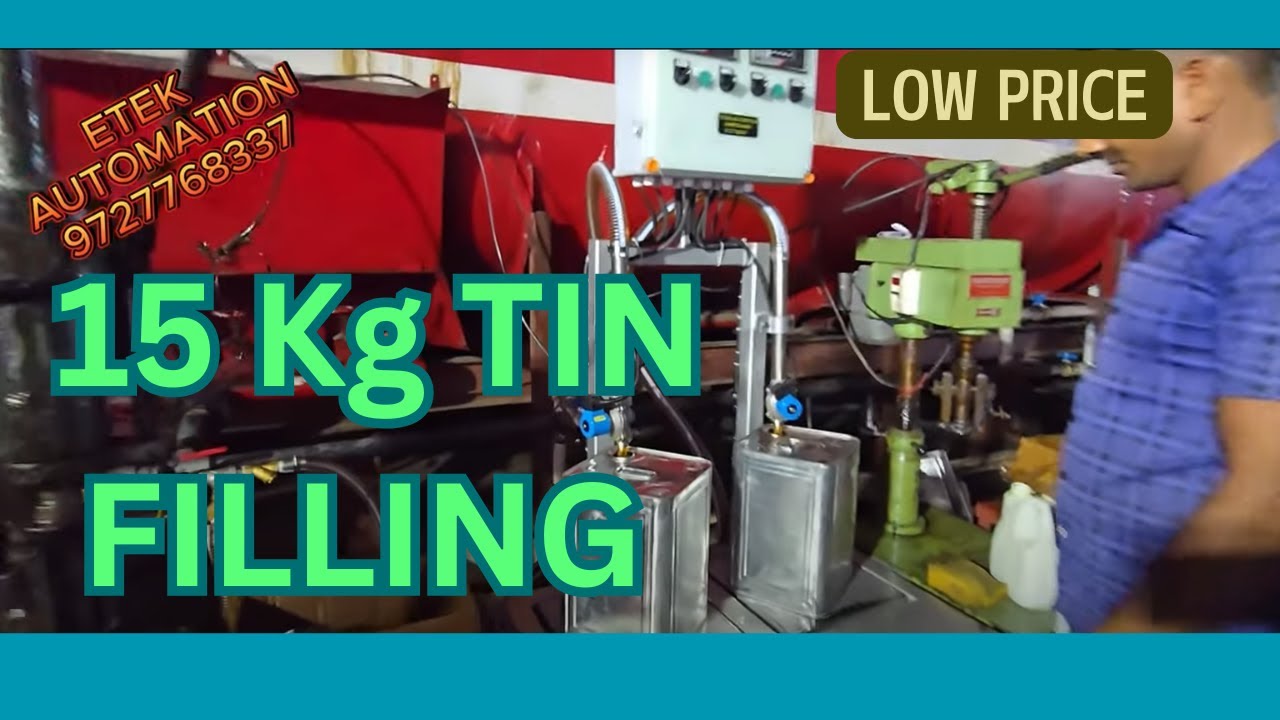 Automatic 15 KG Tin Filling Machine | Edible Oil Filling Machine