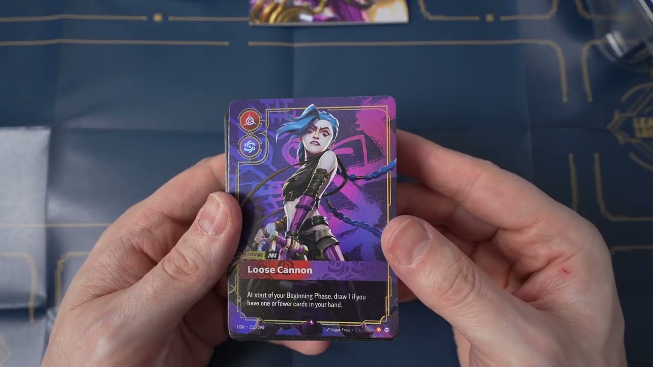 League of Legends Riftbound TCG Origins - Champion Deck (Jinx) Opening (No Sound)