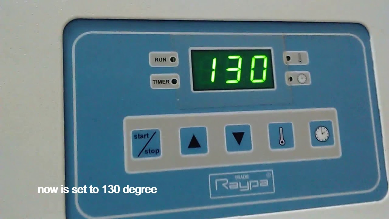 how to setting oven raypa (drying oven)