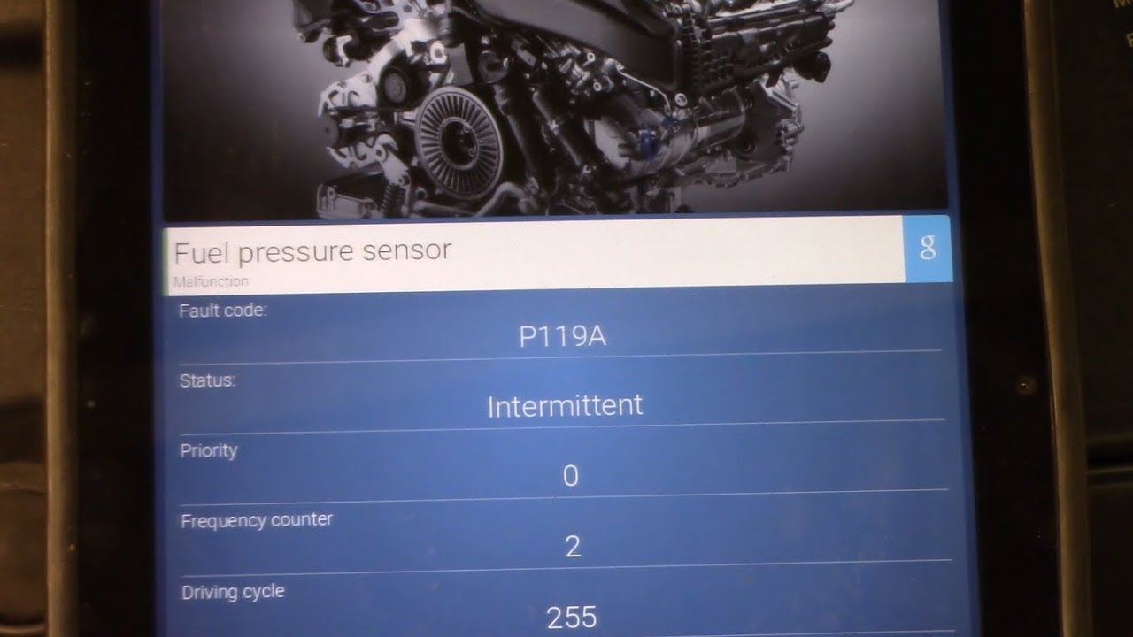 Неисправность датчика давления топлива P119A. VW Passat 2.0t 2009 года выпуска, не проблема PCV! ...
