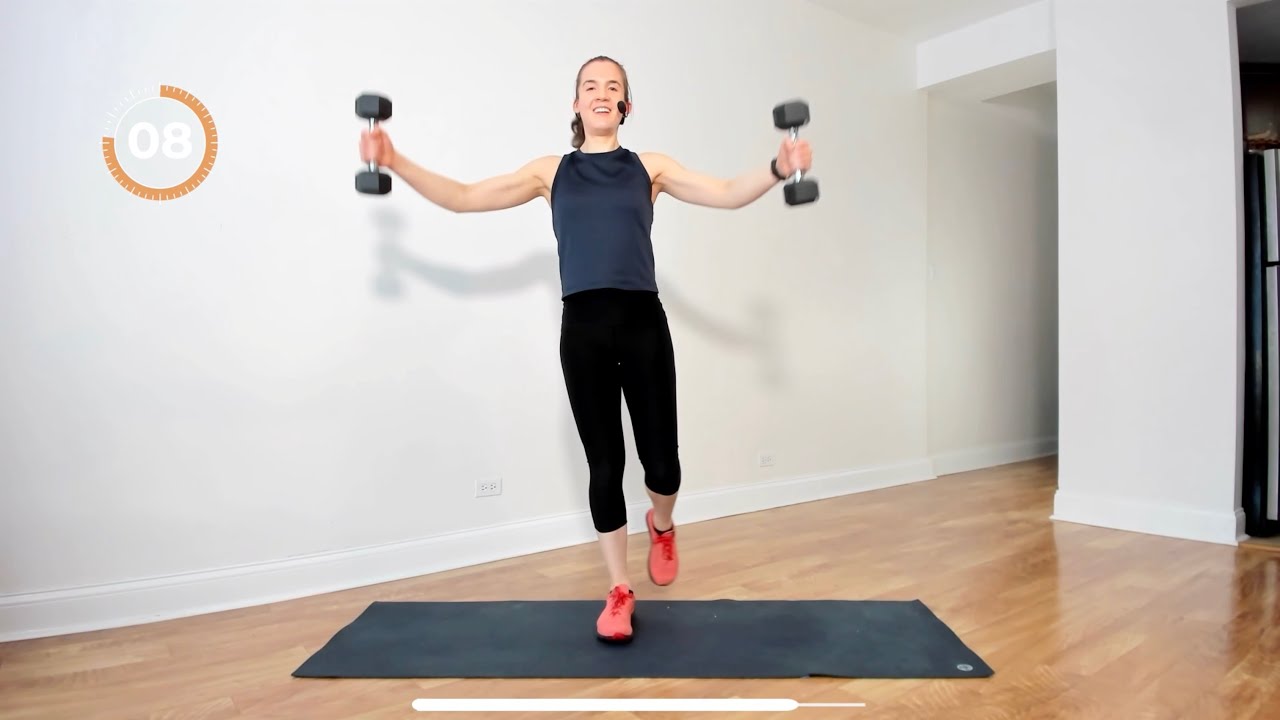 HIIT w/ dumbbells: cardio, strength, balance (3/4/25)