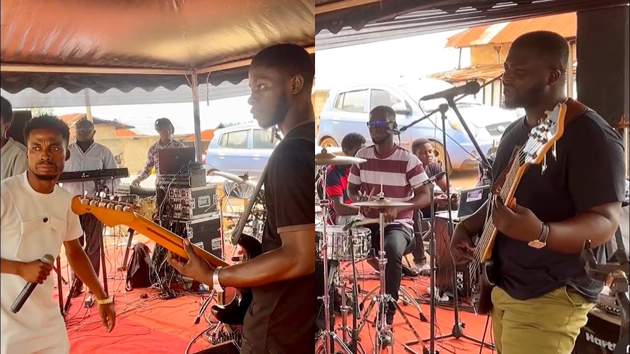 Best🔥Ghanaian old Gospel songs performed Live with The afro band||EMMA THE BASS PLAYER🎸||Enjoy🎧