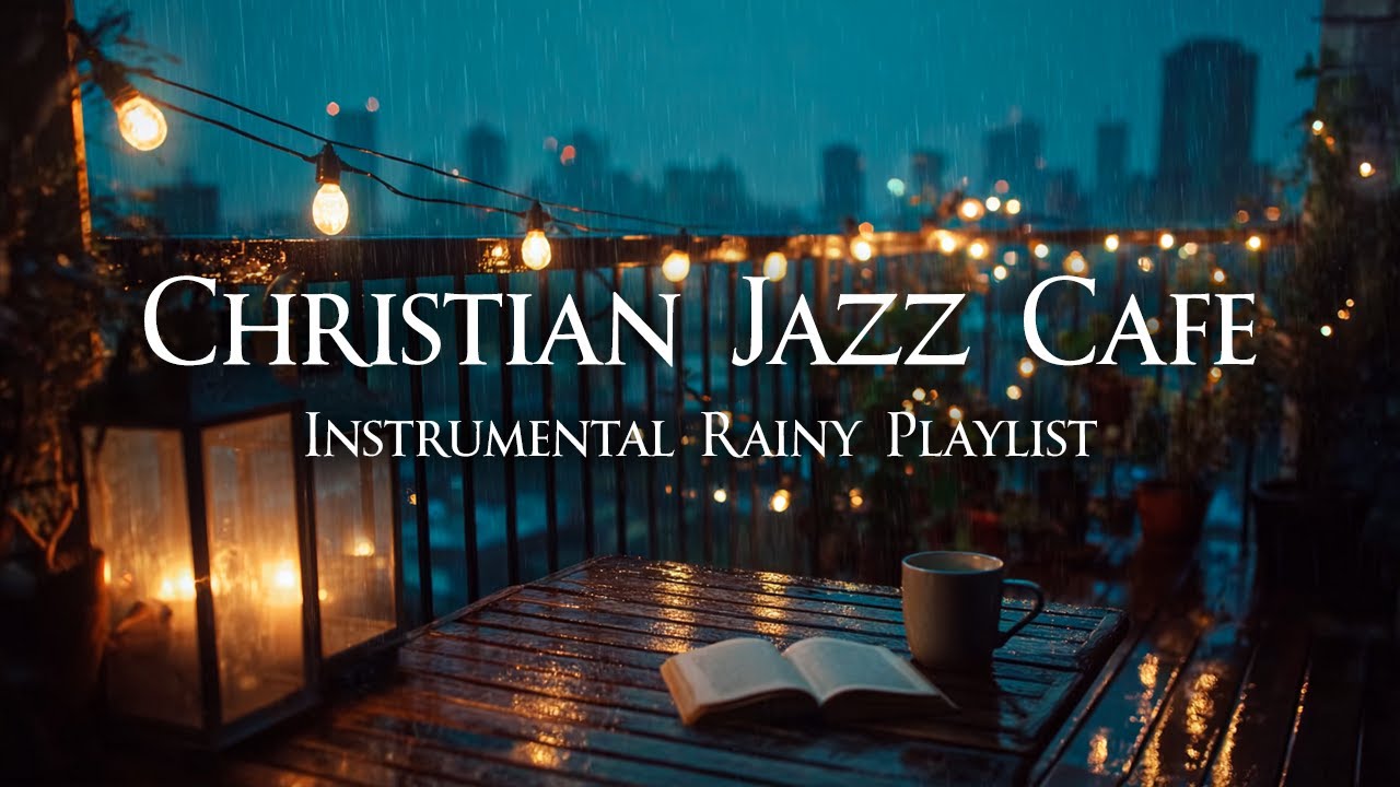Christian Rainy Cafe Jazz – Instrumental Worship Playlist | Soft Peace for Prayer & Study