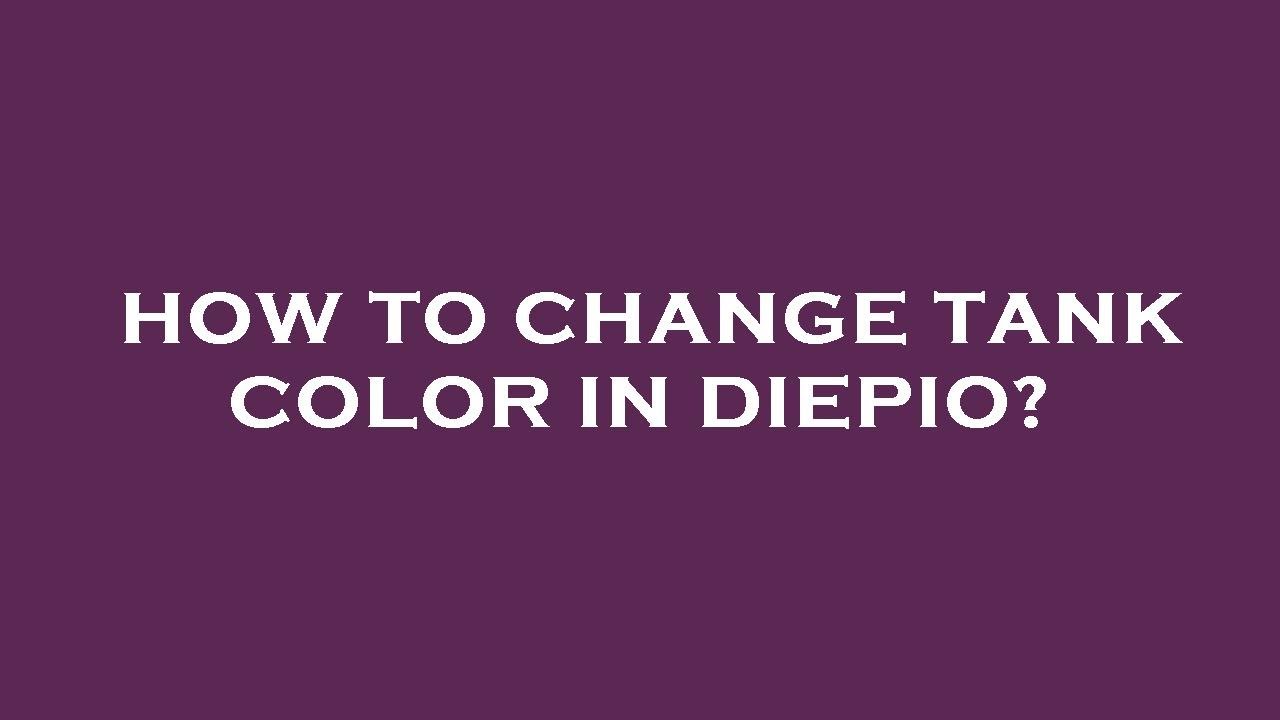 How to change tank color in diepio?