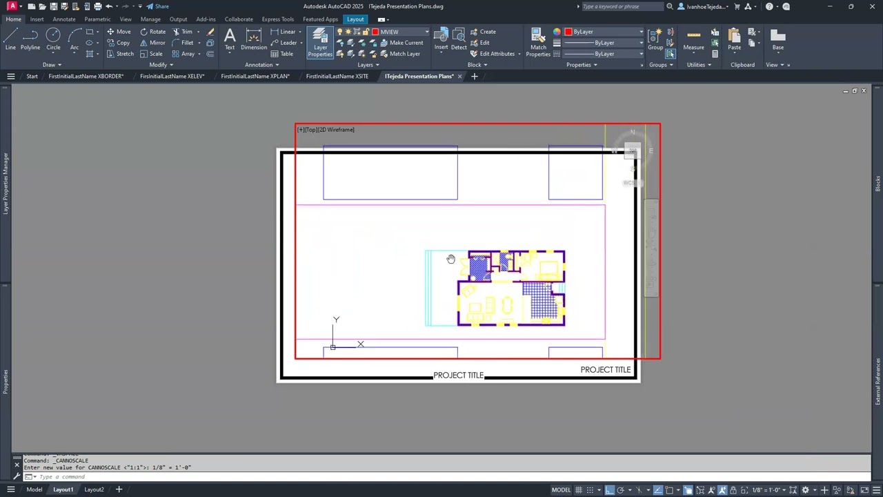 Module 8C Assembling the presentation drawings using external references