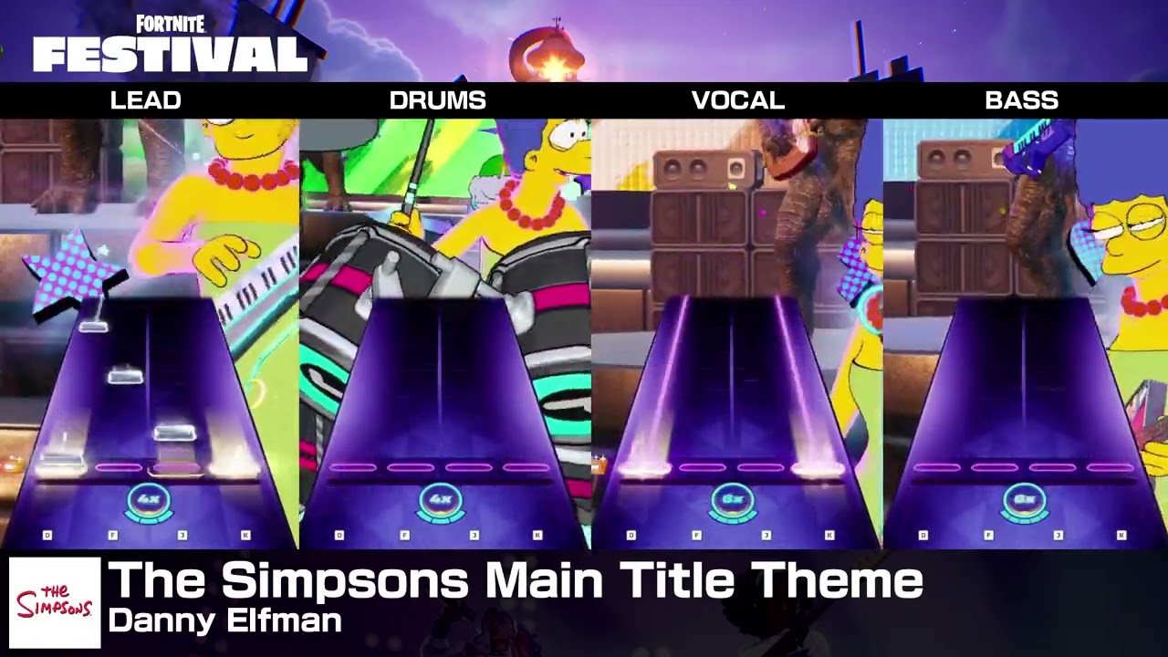 [Fortnite Festival] The Simpsons Main Title Theme (Hard Full Band, 100% Flawless)