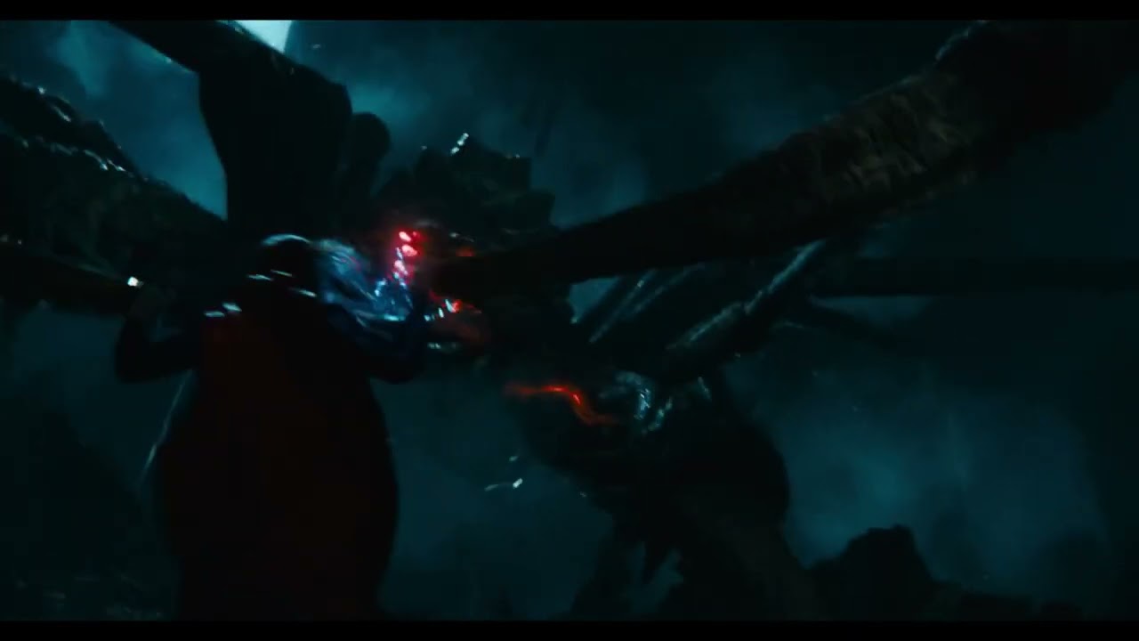 Superman fights a giant spider!