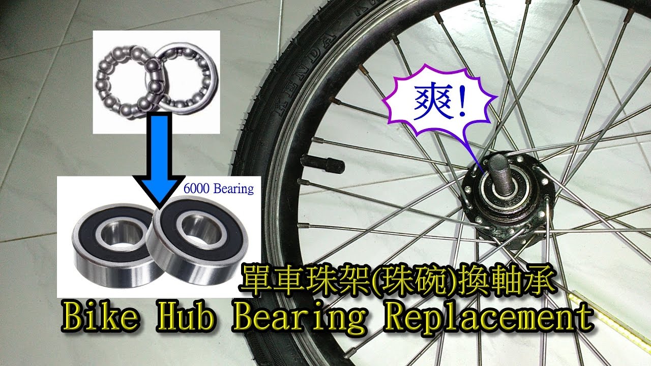 單車珠架(珠碗)換軸承 Bike Hub Bearing Replacement