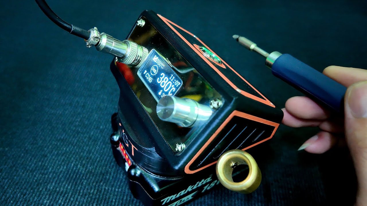 Chế Trạm Hàn Dùng PIN MAKITA và Mặt JBC C245