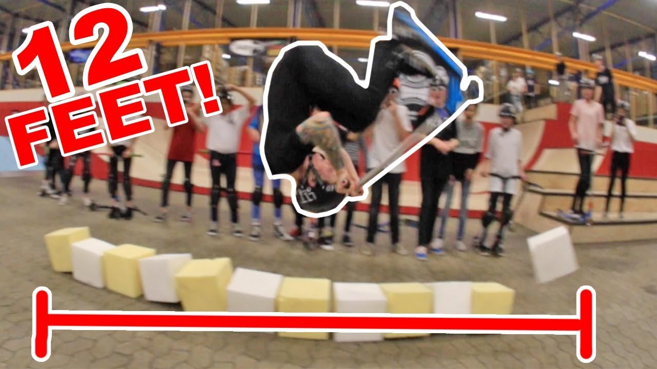 WORLD'S LONGEST FRONT FLIP FLAT ON SCOOTER