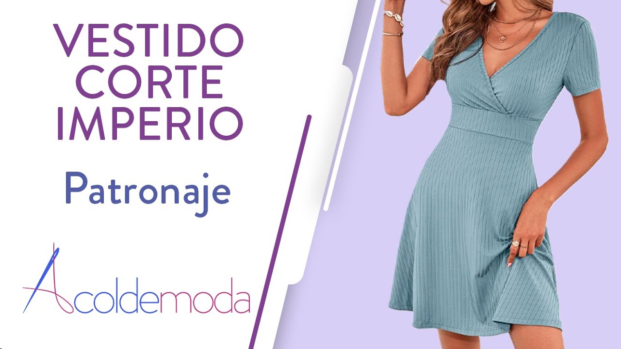 Clase 18: Vestido corte imperio | Patronaje | Curso Patronaje