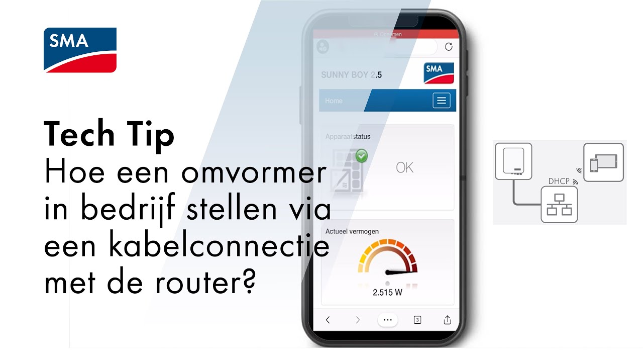 Tech Tip: Hoe een omvormer in bedrijf stellen via een kabelconnectie met de router?