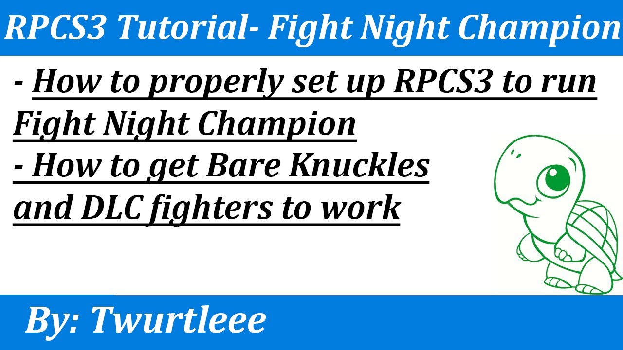 (RPCS3) Подготовка к Fight Night Champion и как подготовиться к боям без перчаток
