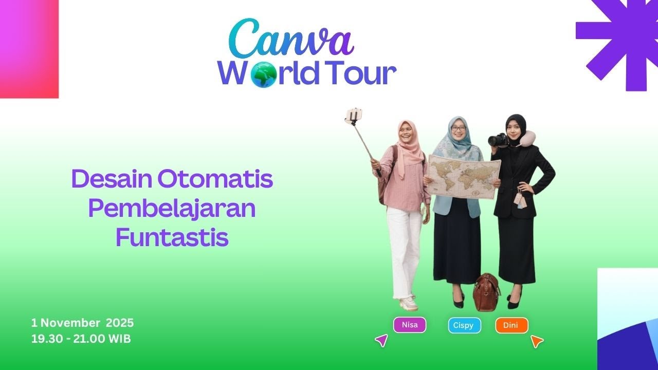 Webinar Canva World Tour : Desain Otomatis Pembelajaran Funtastis