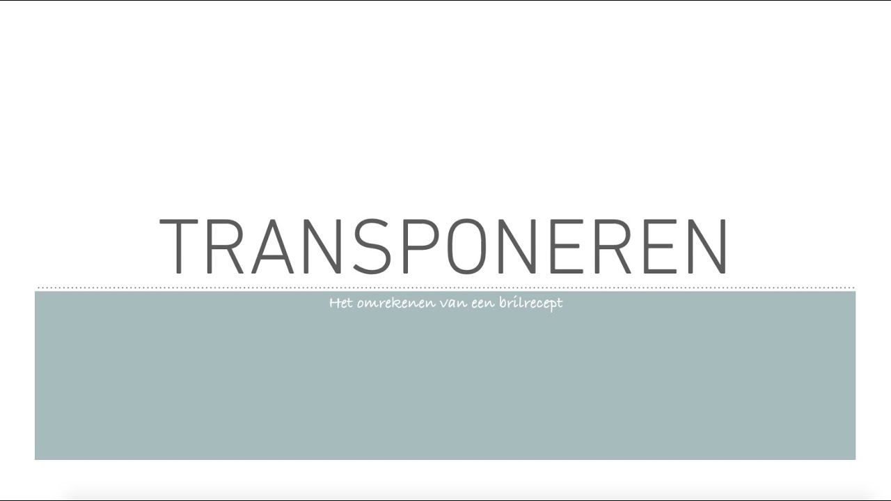 Transponeren