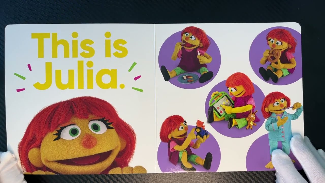Sesame Street Julia Book Reading