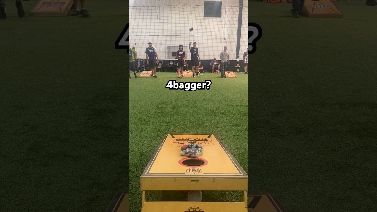 Nasty 4 bagger at Regional💯🔥 #foryou #cornhole #trickshot #insane