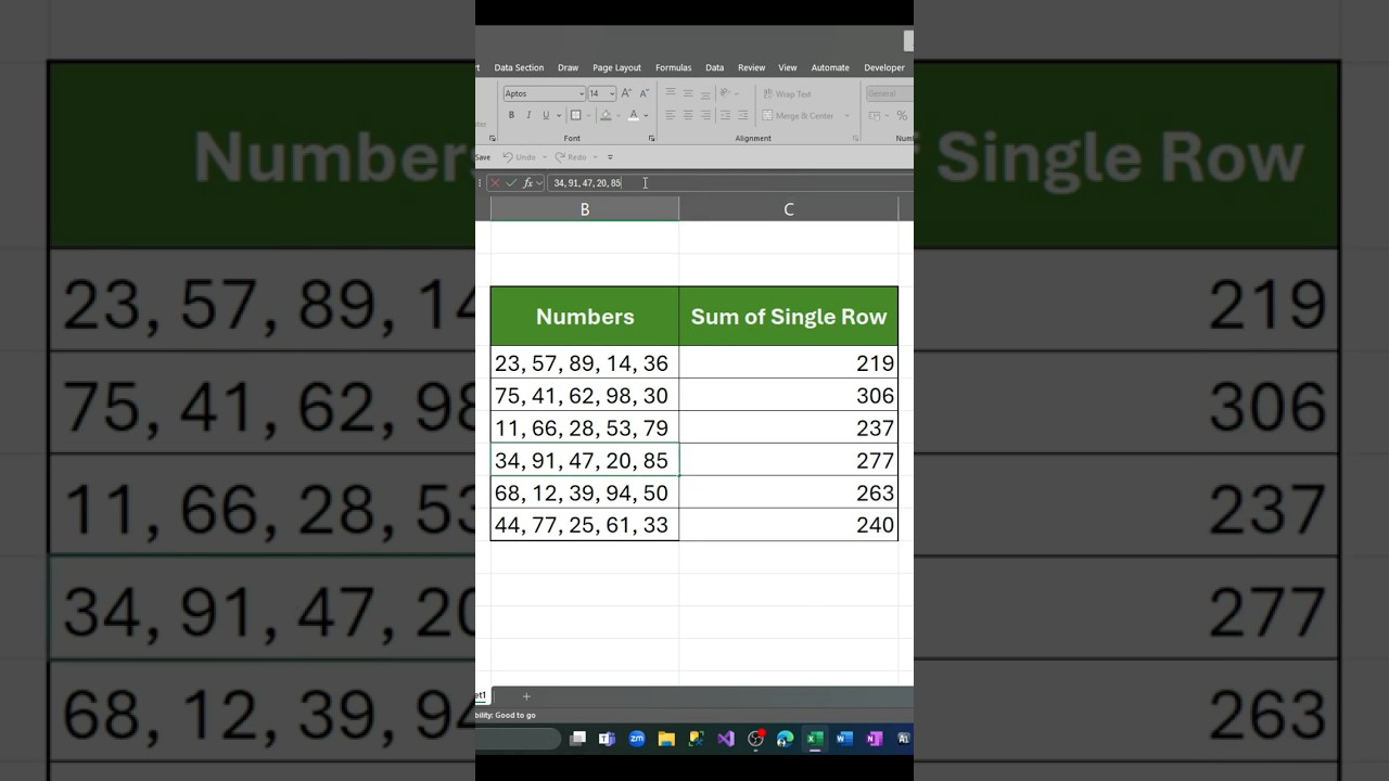 How to get SUM of single cell in #excel