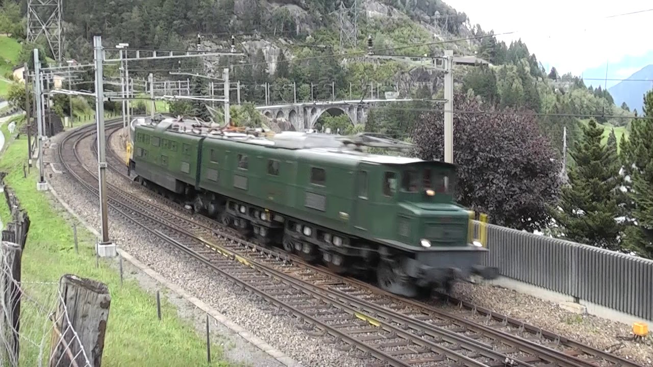 Gotthard Bergstrecke: Bahnverkehr zwischen Erstfeld und Göschenen 2014/2016 Teil 2