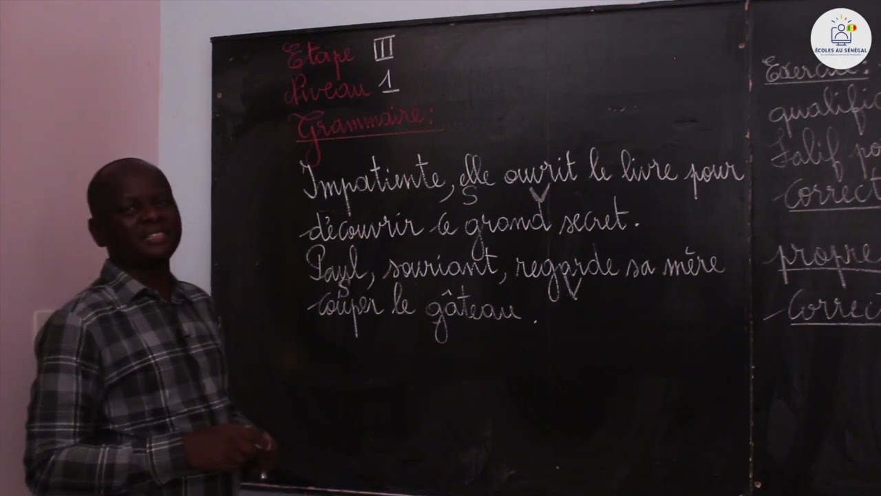 Cours - CM1 - Grammaire / L'adjectif qualificatif mis en apposition / M. Guissé