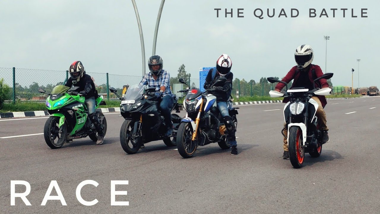 Duke 390 VS Ninja 300 VS Apache RR310 VS Dominar 400 | LONG RACE | Biggest Battle