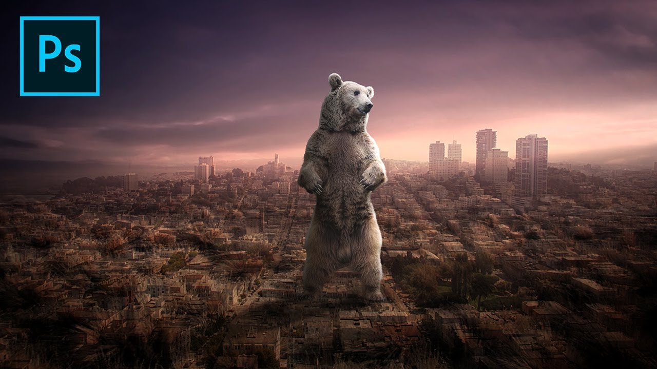 Photoshop Fantasy Photo Manipulation Big Bears & Cities Destroyed