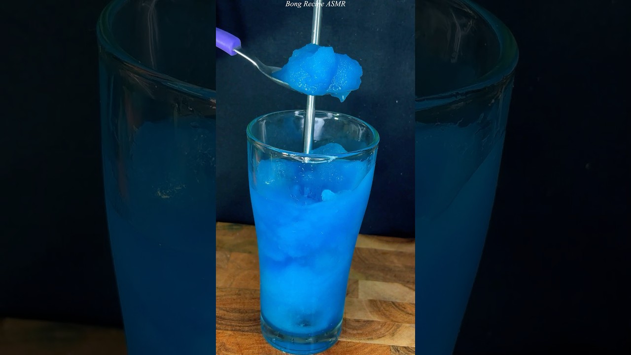 Blue Cura&ccedil;ao Slushy🧊💙ASMR
