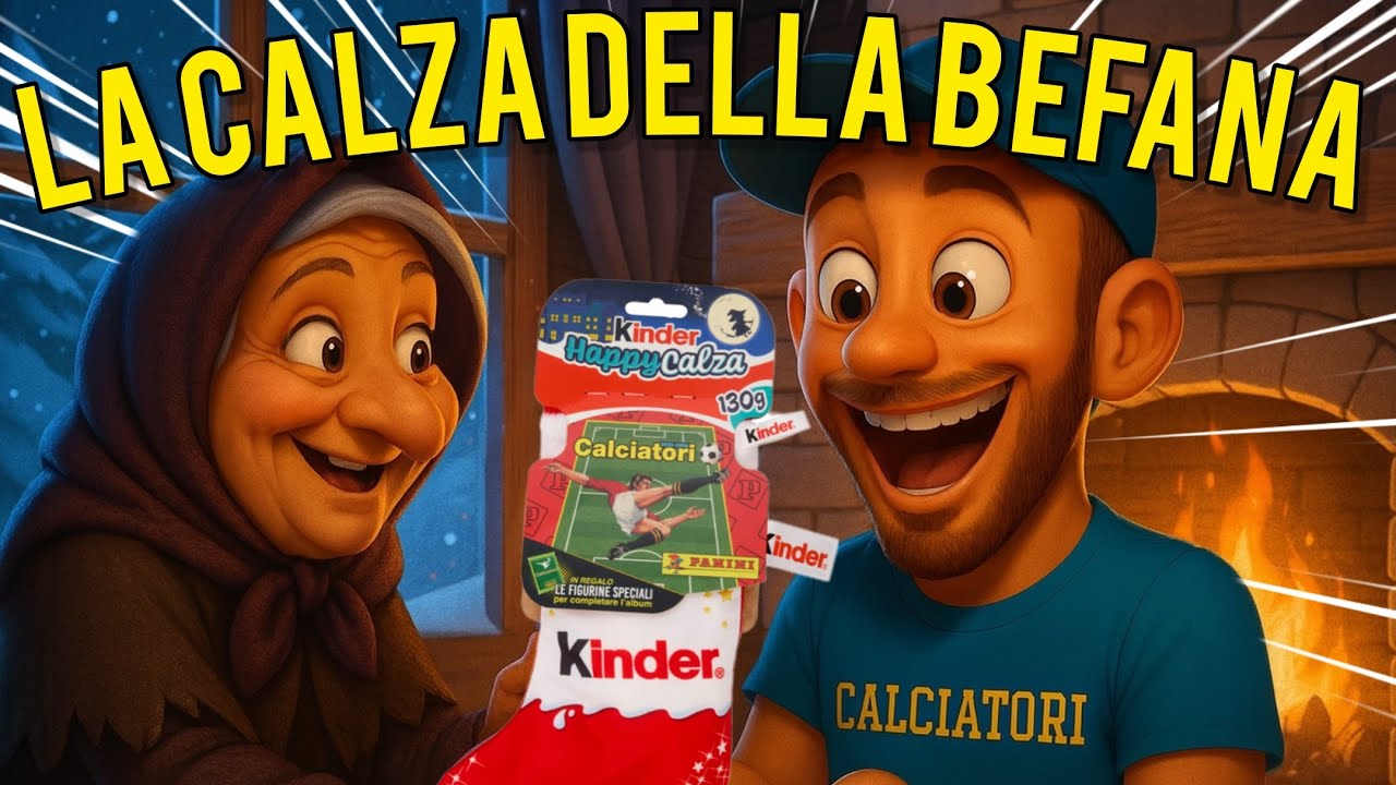 APRO LA CALZA DELLA BEFANA CALCIATORI 2025-26 KINDER HAPPYCALZA CON FIGURINE ESCLUSIVE!