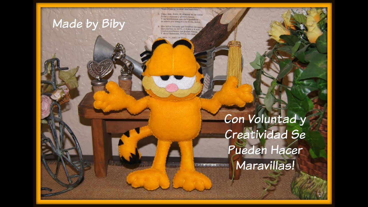 GARFIELD EN FIELTRO TUTORIAL