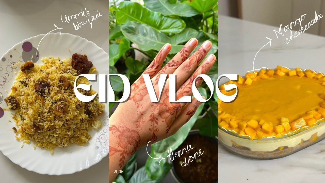 A non aesthetic eid vlog 🌙 | Prawns Biriyani | Mango Cheesecake 🥭 