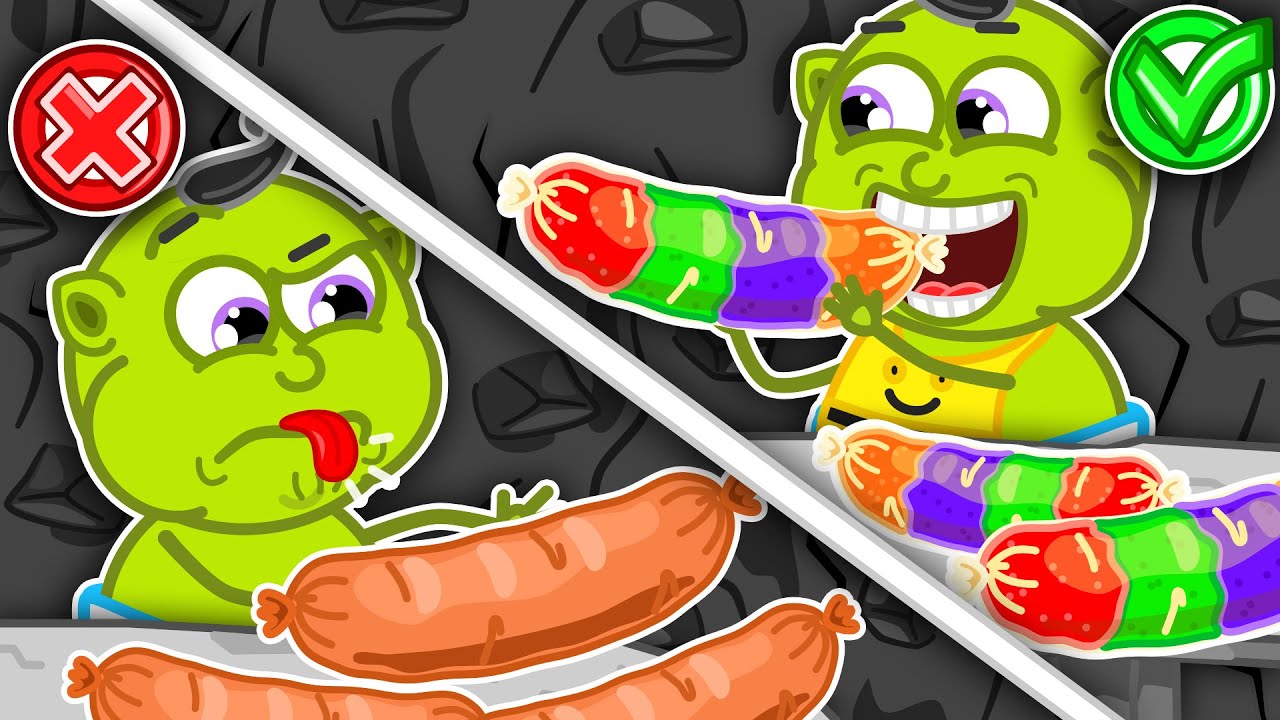 Peque&ntilde;o Leon | Salchichas Arcoiris | Dibujos animados | Video Para Ni&ntilde;os