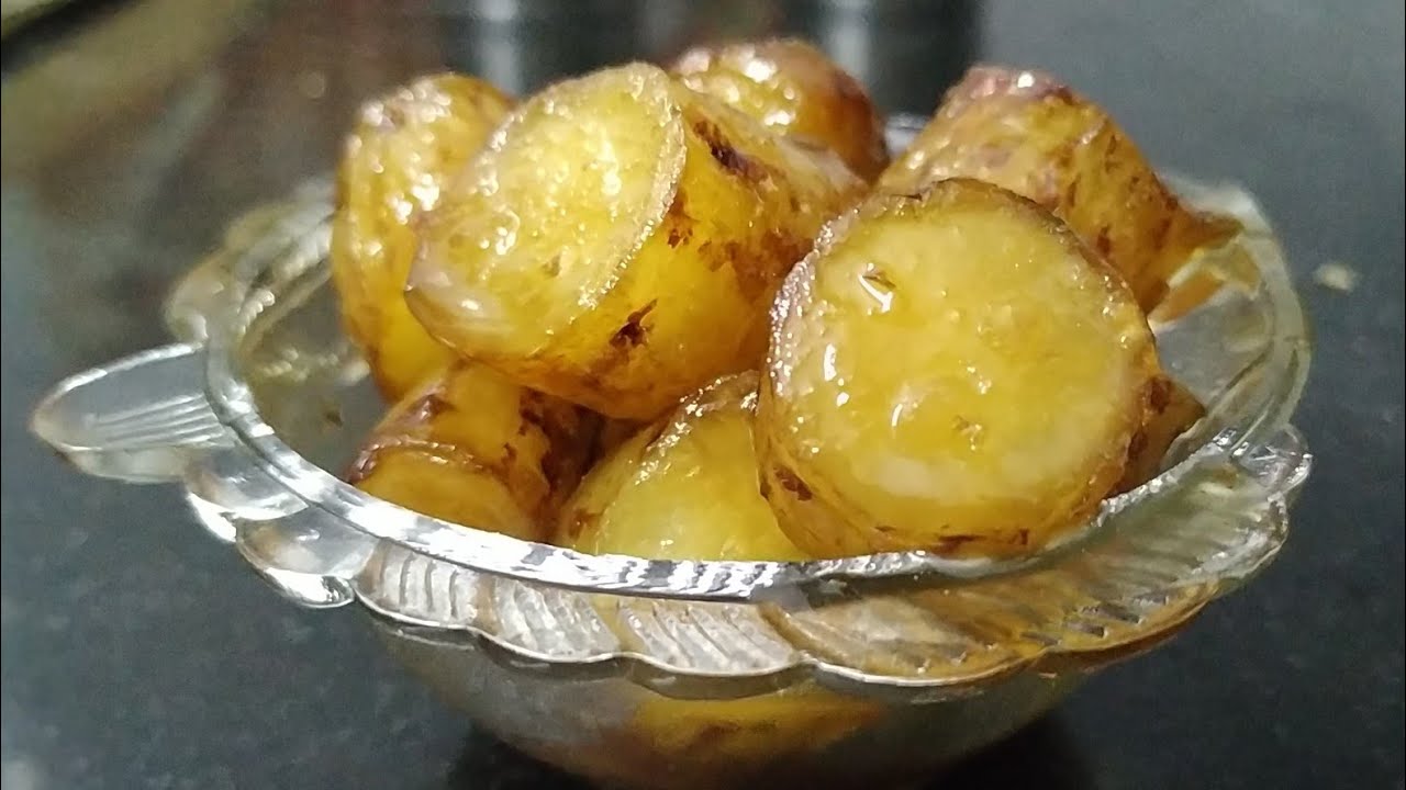 Sweet potato with jaggery recipe in Telugu | Chilagada Dumpa recipe