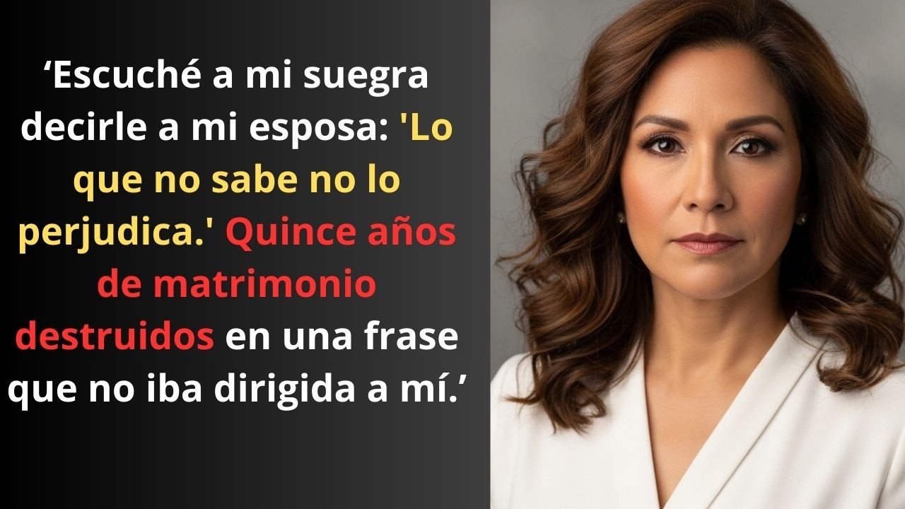 Escuché a mi suegra decirle: Lo que no sabe no lo perjudica — y llevaba AÑOS cubriéndola en SILENCIO