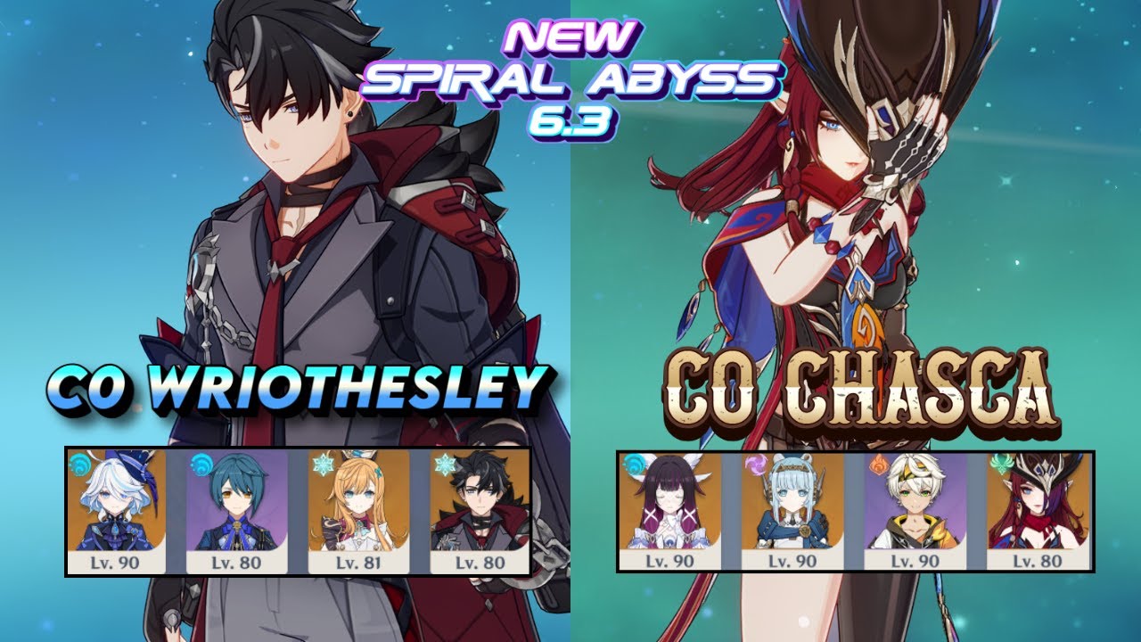 C0 Wriothesley Freeze & C0 Chasca Lunar-charged Columbina | Genshin Impact Spiral Abyss 6.3 Luna 4
