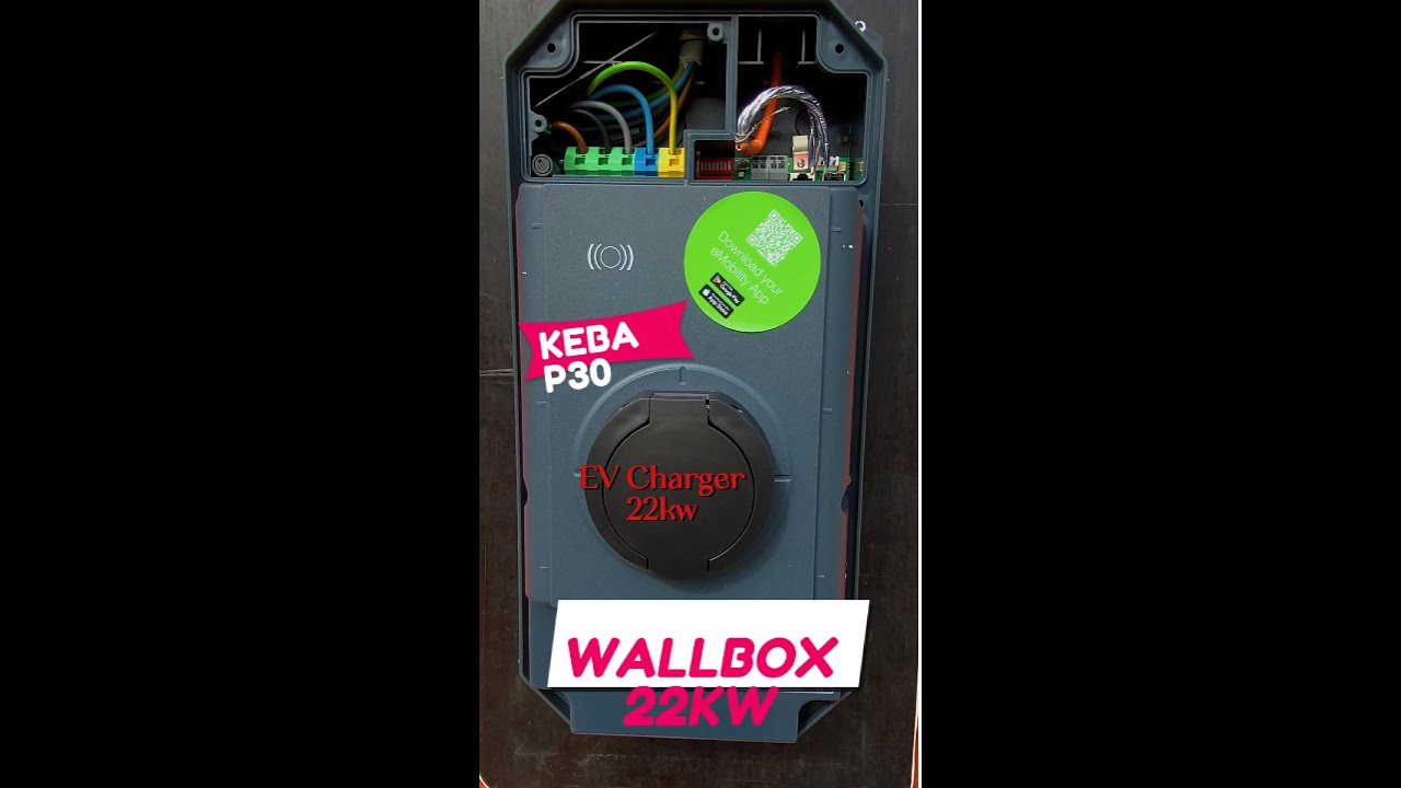 KEBA P30 GREEN EDITION WALLBOX 22KW KOMPLETT Installation.EV CHARGINGSTATION INSTALATION.
