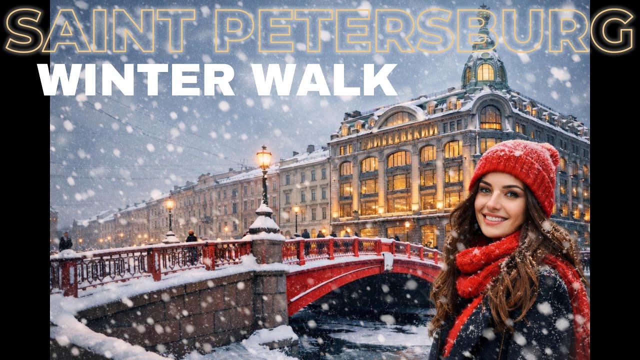 Walking in Saint Petersburg 🇷🇺 | Snowy City Center ❄️ Russia Winter