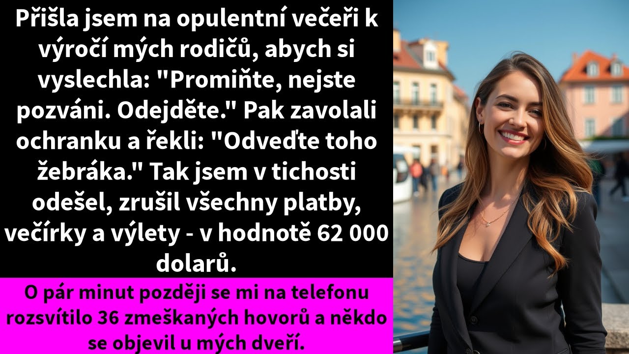 Přišla jsem na opulentní večeři k výročí mých rodičů, abych si vyslechla: 
