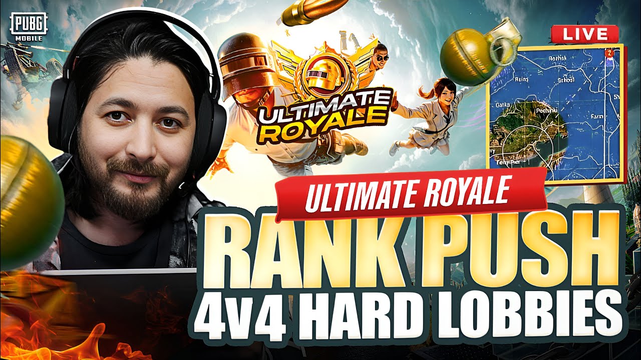 4v4 FULL HARD ARBI LOBBIES | ULTIMATE ROYALE RANK PUSH | TMG MARKHOR | PUBG Live Stream