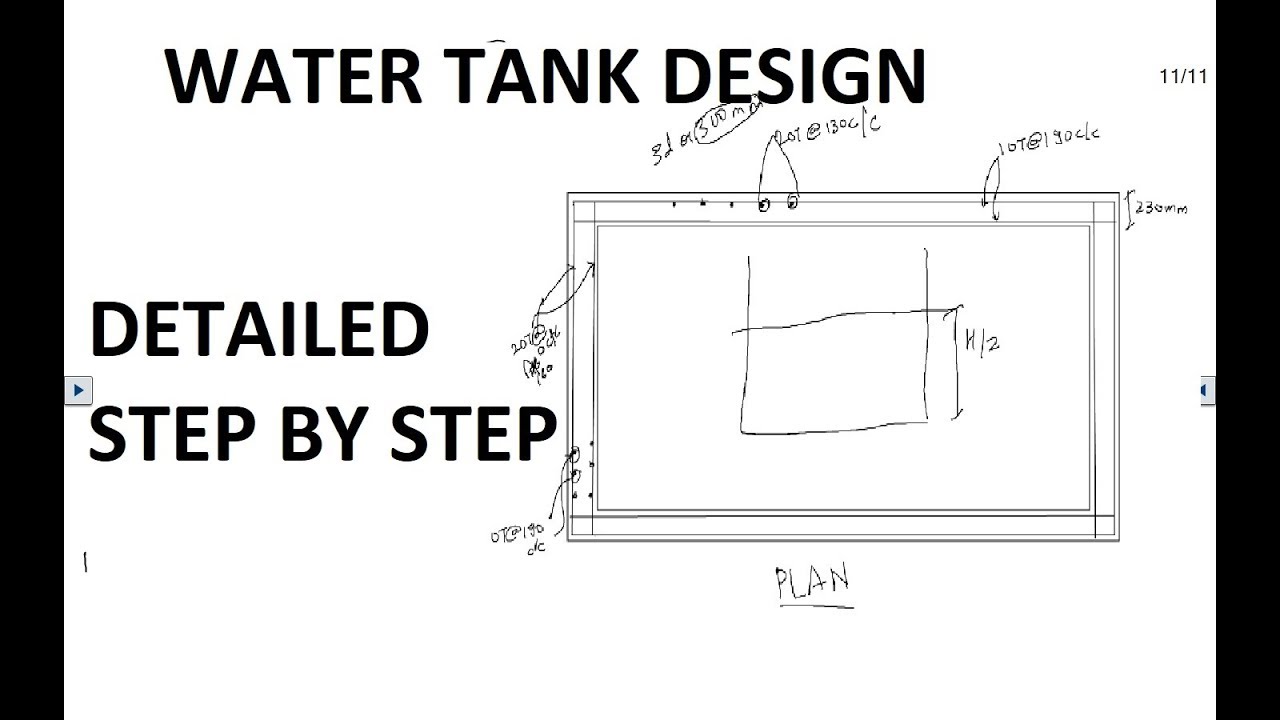 [Eng/Hindi] RCC DESIGN OF RECTANGULAR WATER TANK | WSM | Detailed steps | Mumbai University