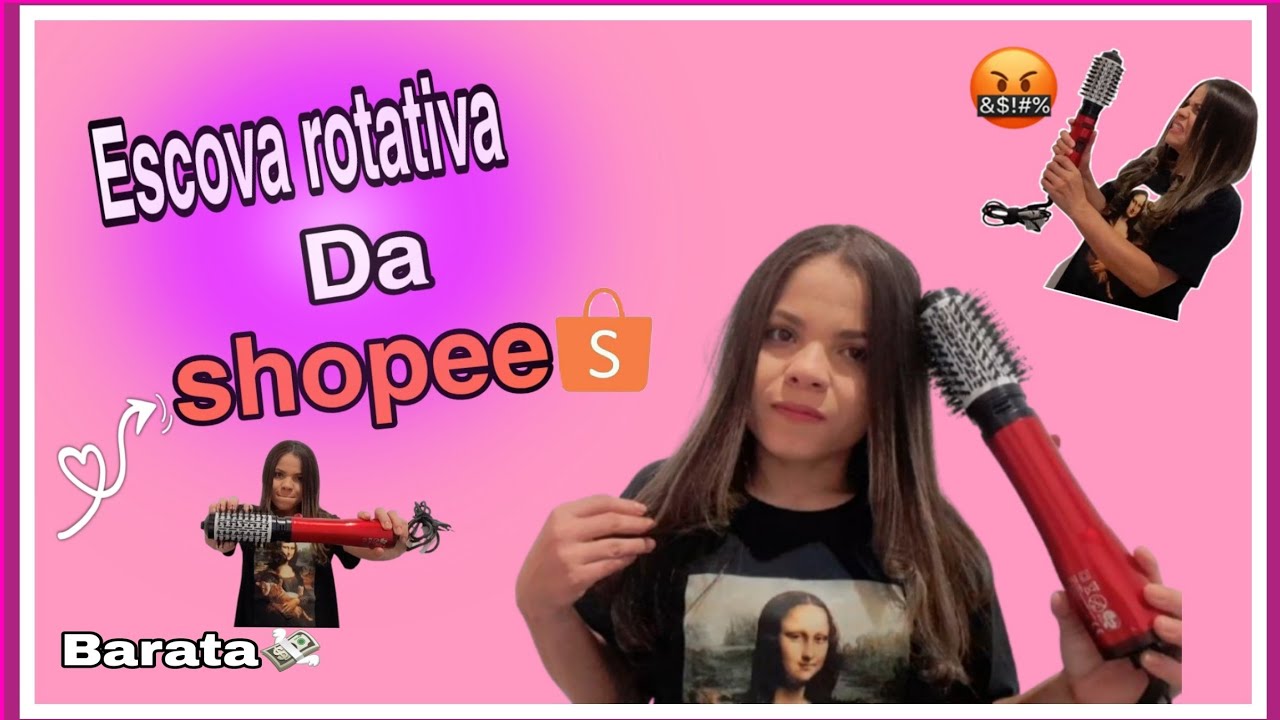 Escova rotativa da shopee/testando o produto