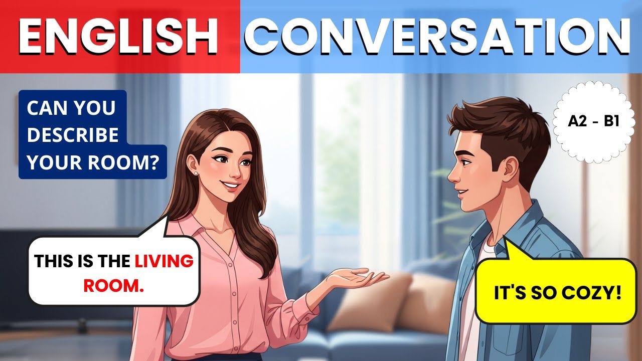 Learn Daily English Conversation - Describe Your Room | English Listening & Shadowing for Beginners