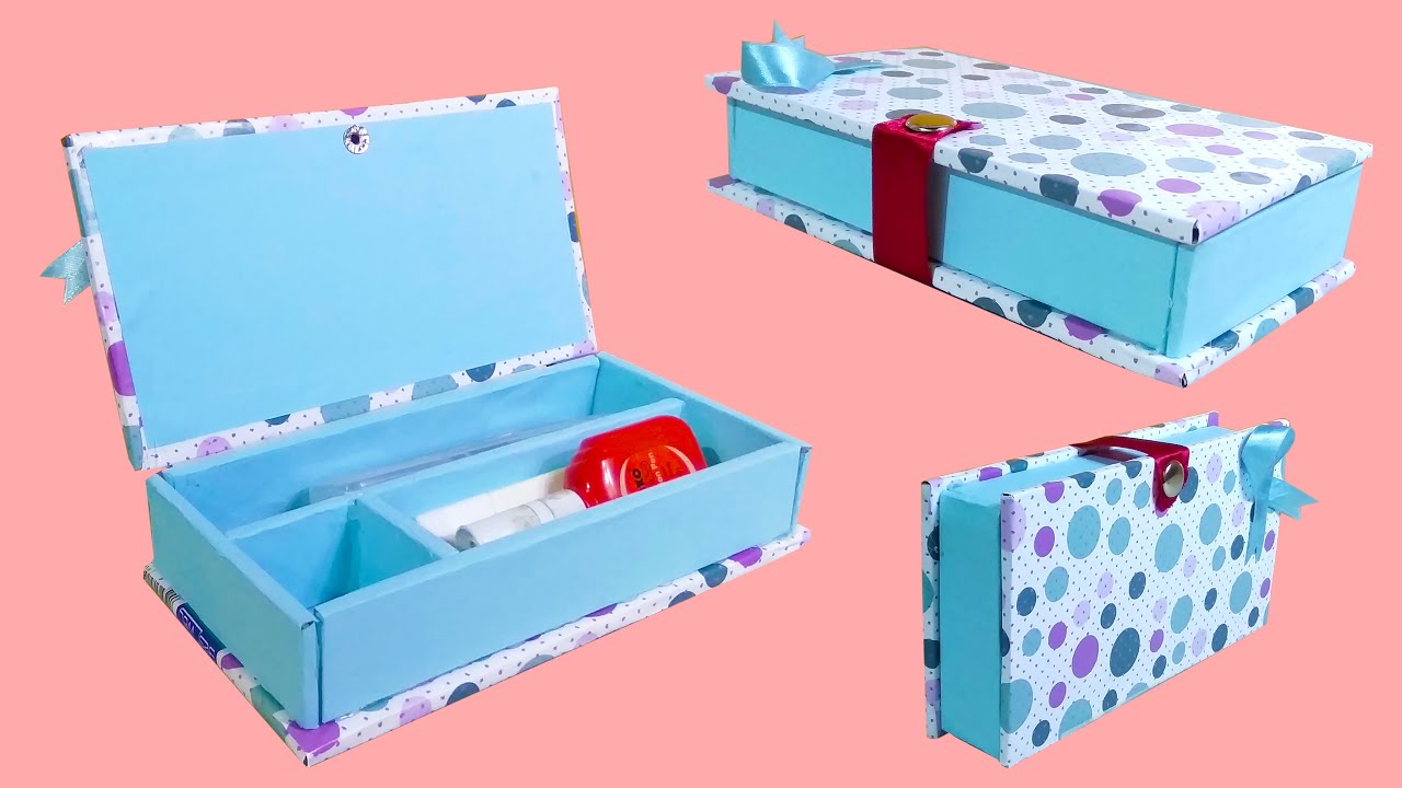 Kerajinan Dari Kardus | Membuat Sendiri Tempat Pensil di Rumah | Make Pencil Box Craft idea