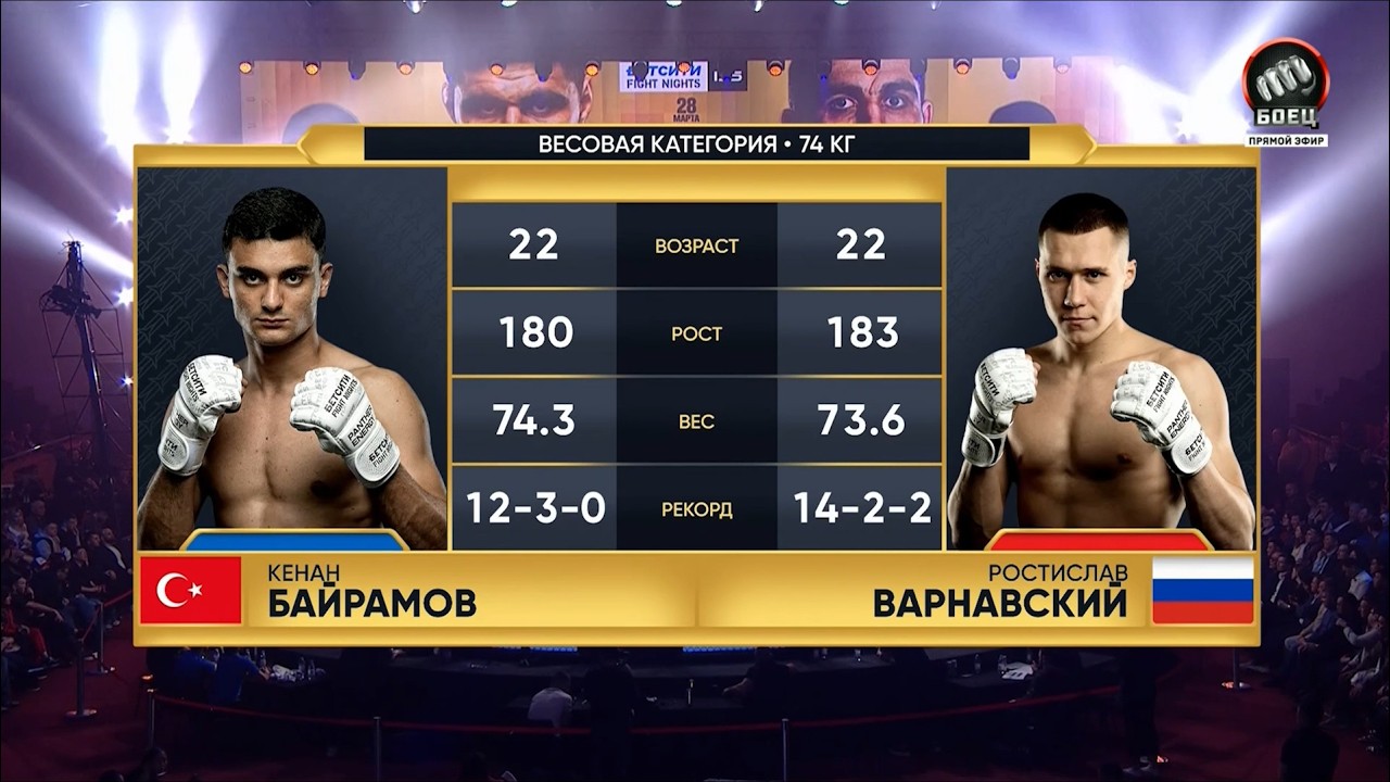 Кенан Байрамов vs. Ростислав Варнавский / БЕТСИТИ FIGHT NIGHTS 135