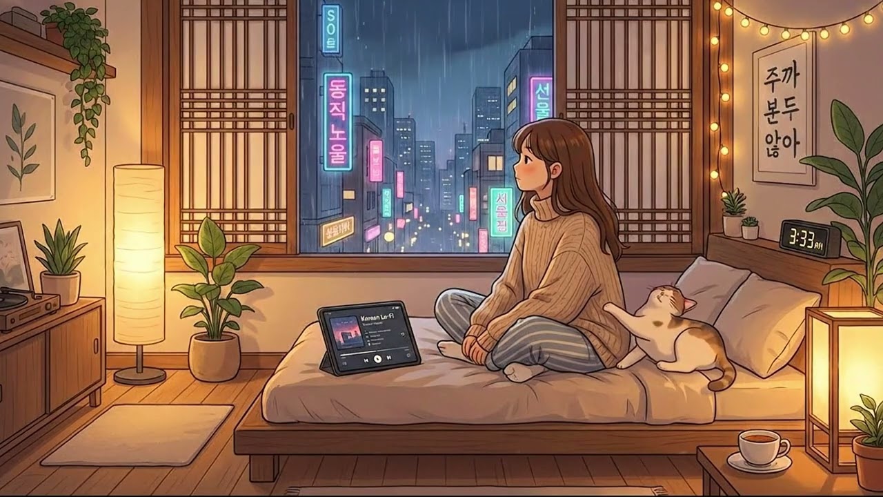 한국 감성 로파이 🇰🇷 | Korean Style Lofi – Calm Night Music