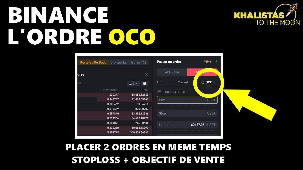 Comment utiliser l'ordre OCO sur Binance ?