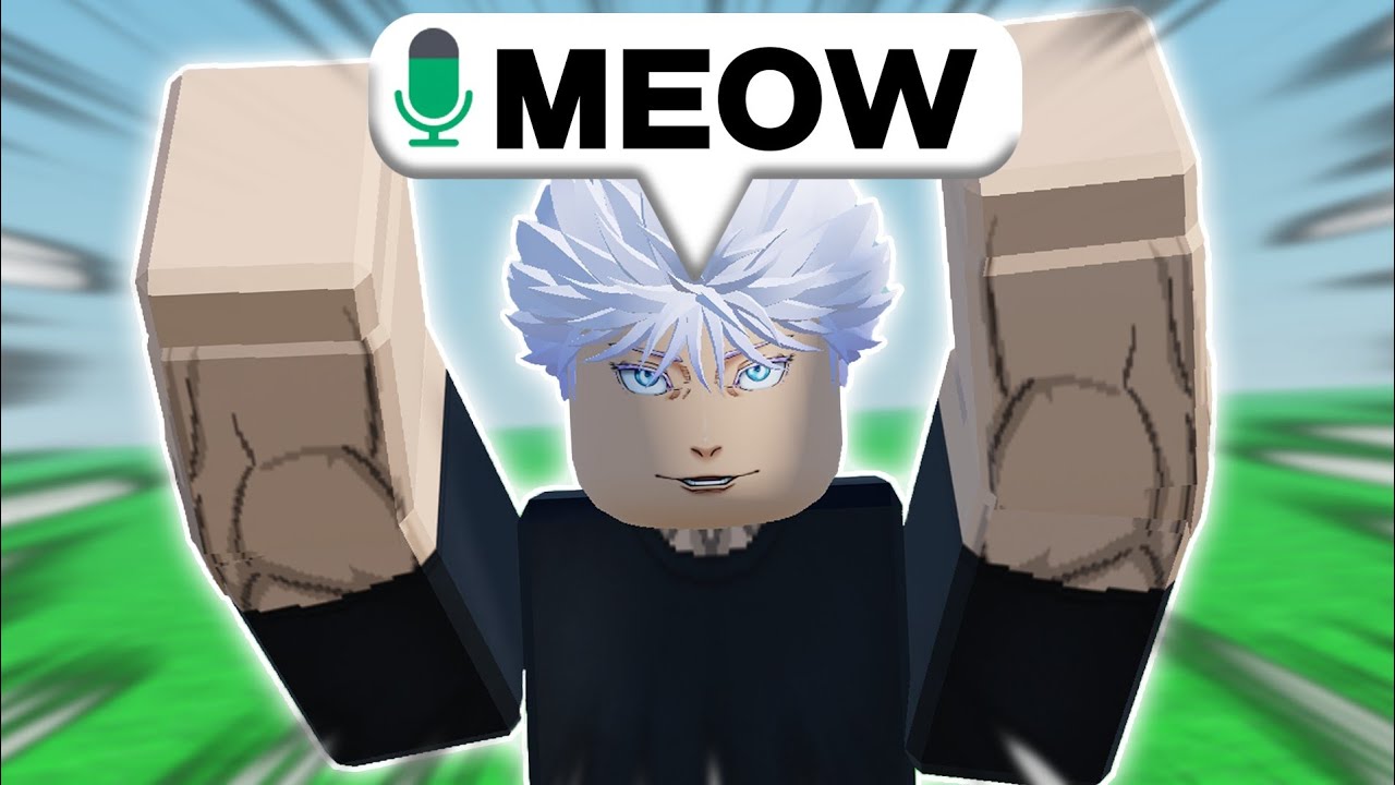 WE MET GOJO IN ROBLOX MIC UP