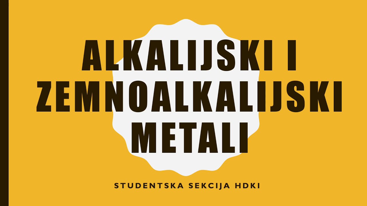 Alkalijski i zemnoalkalijski metali - Kemičari o kemiji
